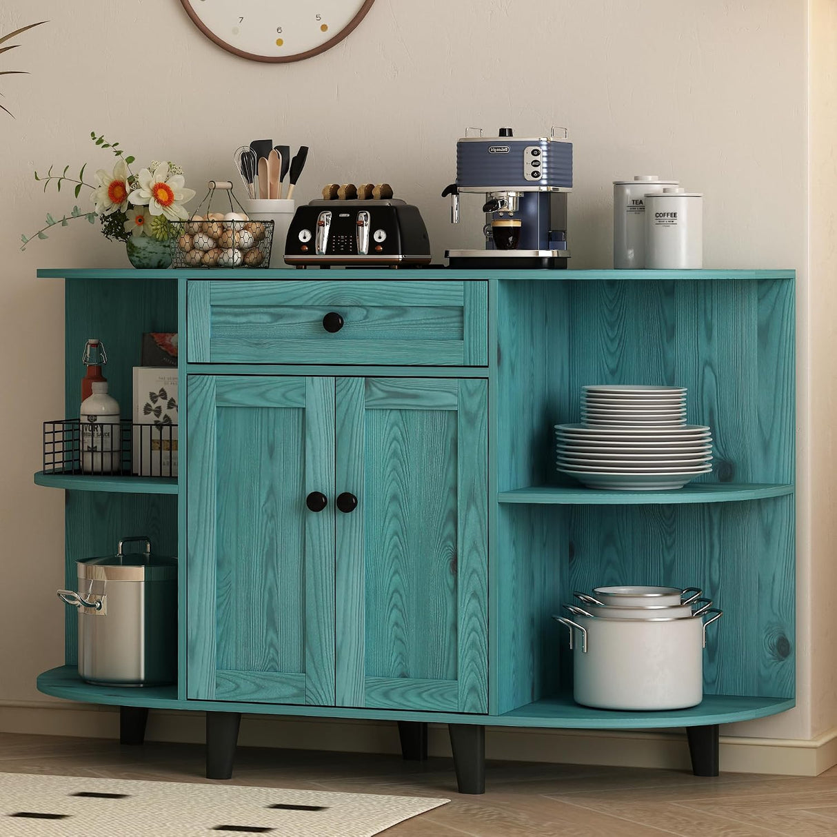 Astoria Vintage Blue 52" Buffet Sideboard with Power Outlets by Coaster at Eve Furniture