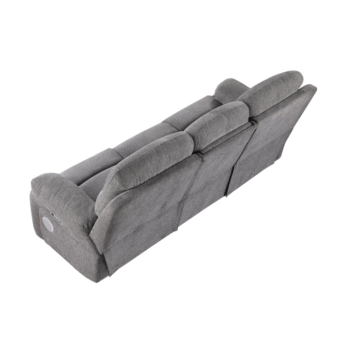 Centric Grey 2pc Set: Sofa, Love (Power) by Homelegance at Eve Furniture