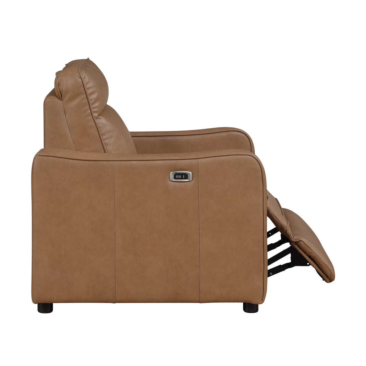 Equinox Brown Power Reclining Chair with Curved Track Arms by Homelegance at Eve Furniture
