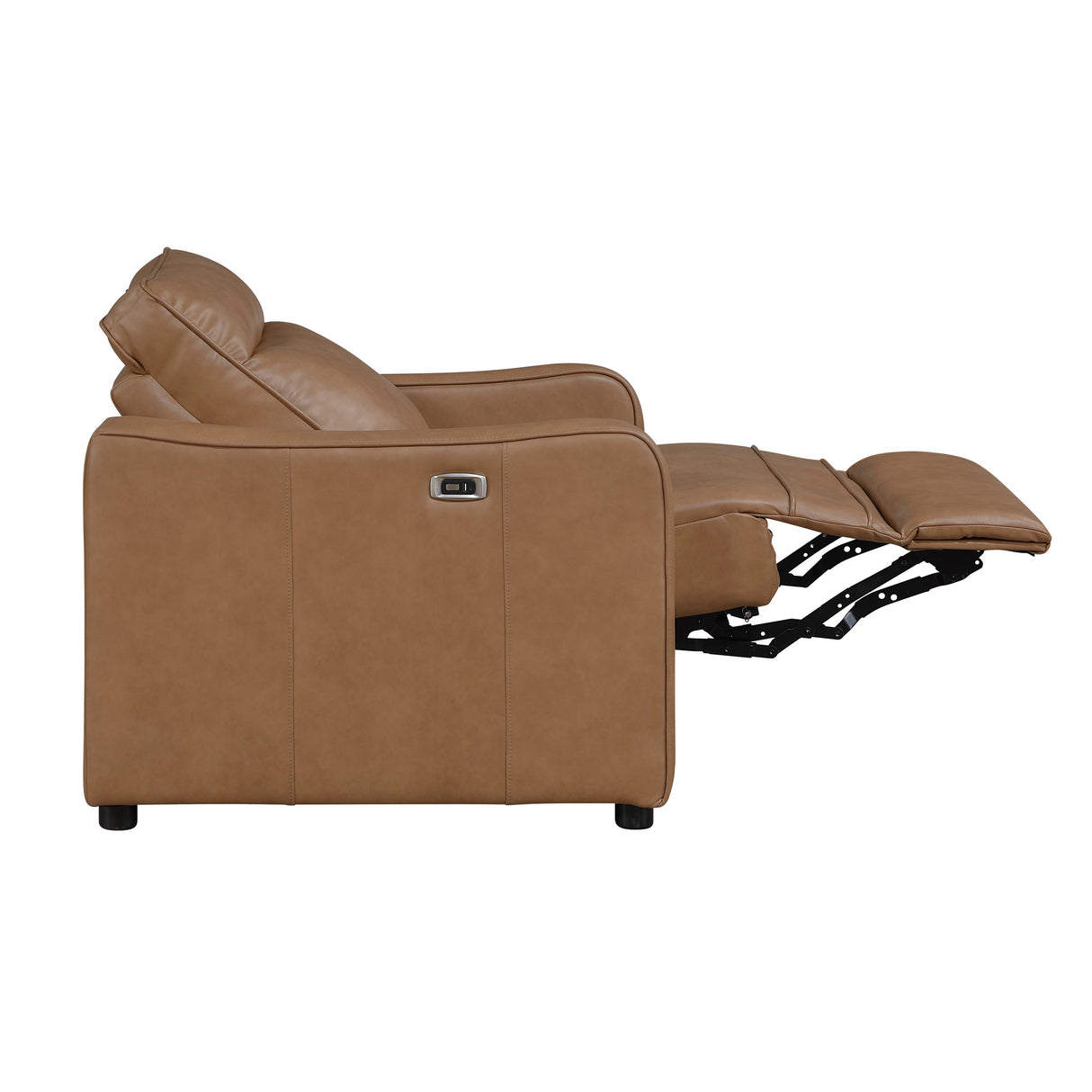 Equinox Brown Power Reclining Chair with Curved Track Arms by Homelegance at Eve Furniture