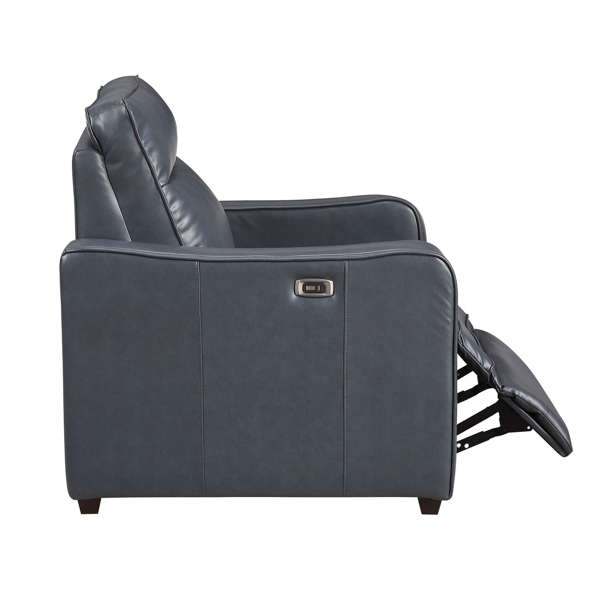 Equinox Navy Power Reclining Chair with Curved Track Arms by Homelegance at Eve Furniture