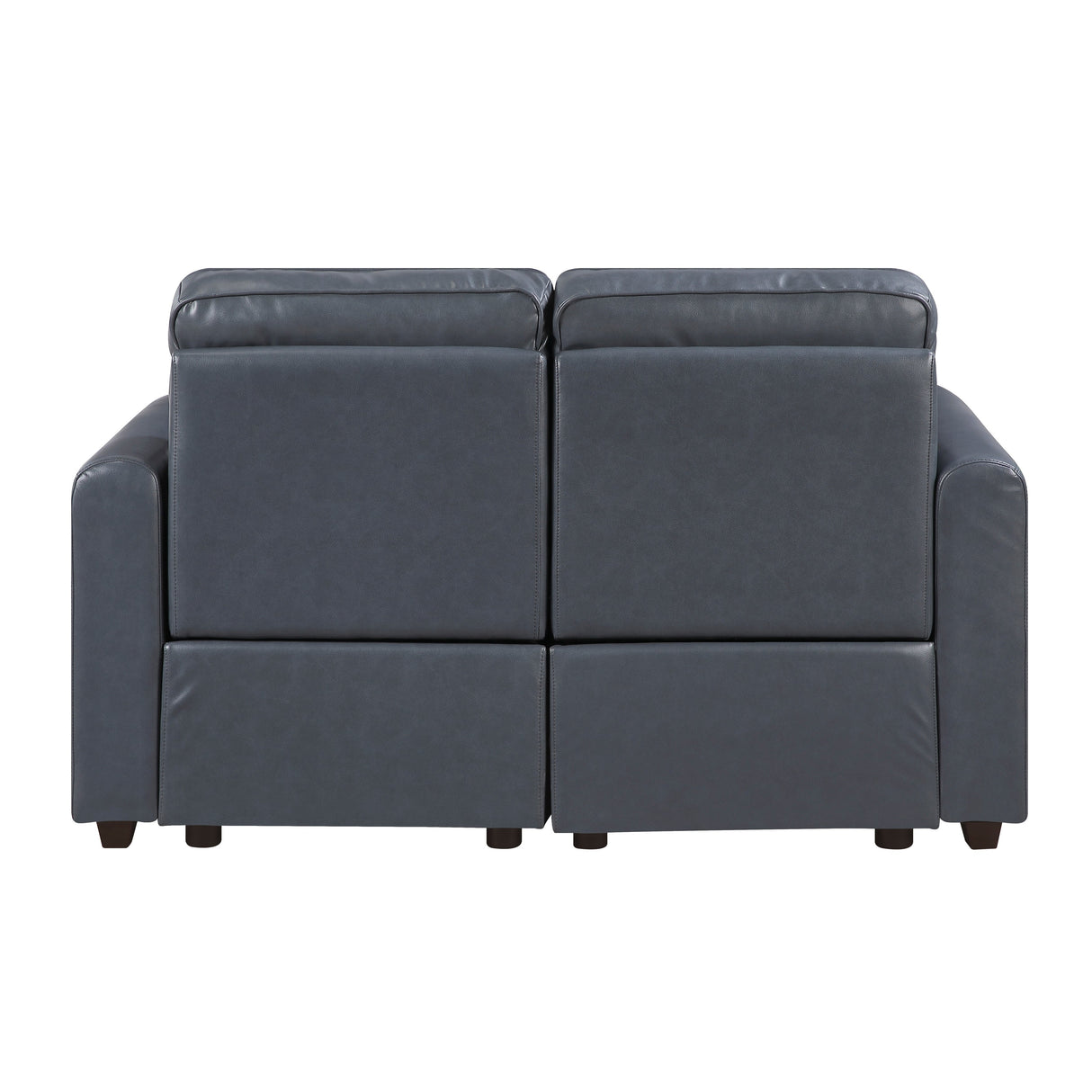 Equinox Navy Power Double Reclining Love Seat with Curved Track Arms by Homelegance at Eve Furniture