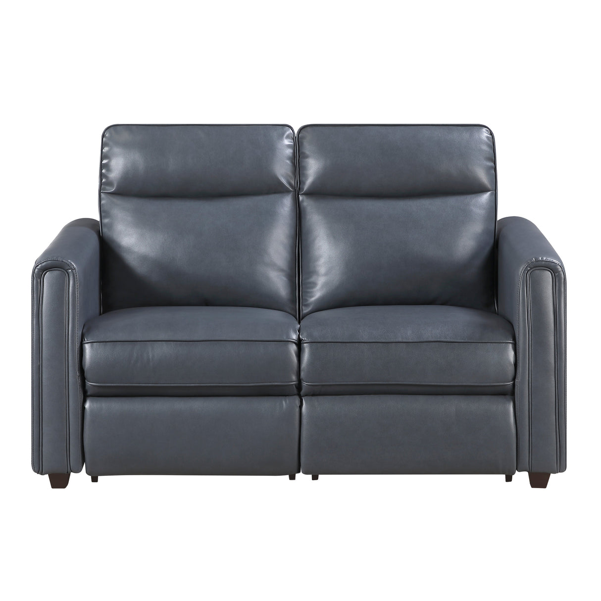 Equinox Navy Power Double Reclining Loveseat with Rounded Track Arms by Homelegance at Eve Furniture