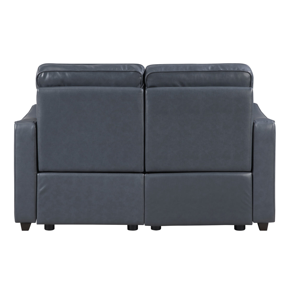 Equinox Navy Power Double Reclining Love Seat with Curved Track Arms by Homelegance at Eve Furniture