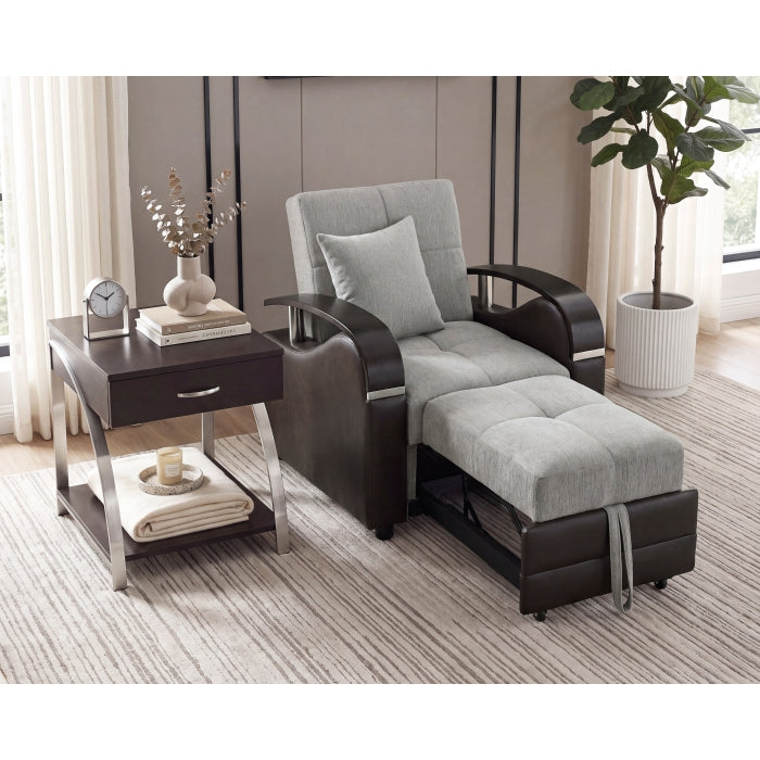Hybrid Chair with Pull-out Bed and Click Motion Back by Homelegance at Eve Furniture