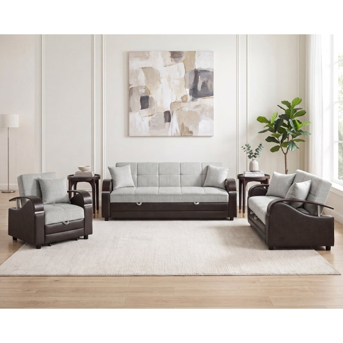 Hybrid Love Seat with Pull-out Bed and Click Motion Back by Homelegance at Eve Furniture