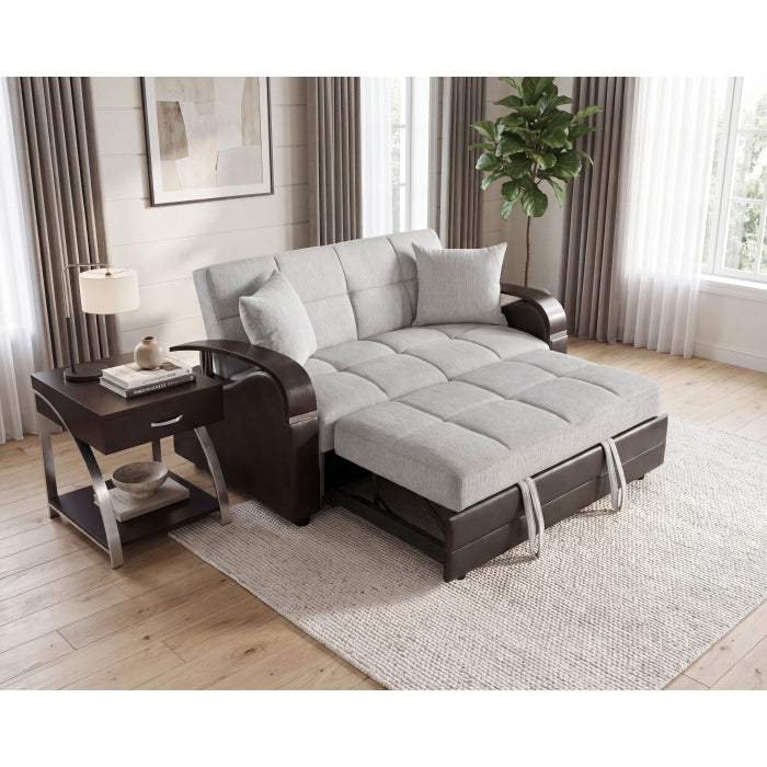 Hybrid Love Seat with Pull-out Bed and Click Motion Back by Homelegance at Eve Furniture