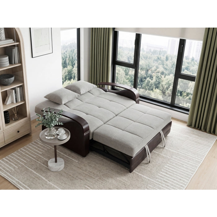 Hybrid Love Seat with Pull-out Bed and Click Motion Back by Homelegance at Eve Furniture