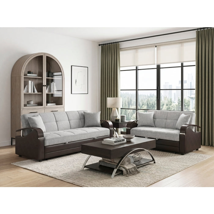 Hybrid Sofa with Pull-out Bed and Click Motion Back by Homelegance at Eve Furniture
