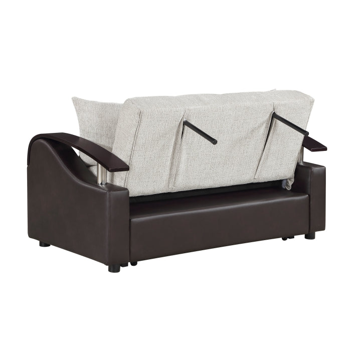 Hybrid Beige 2pc Set: Sofa, Love by Homelegance at Eve Furniture