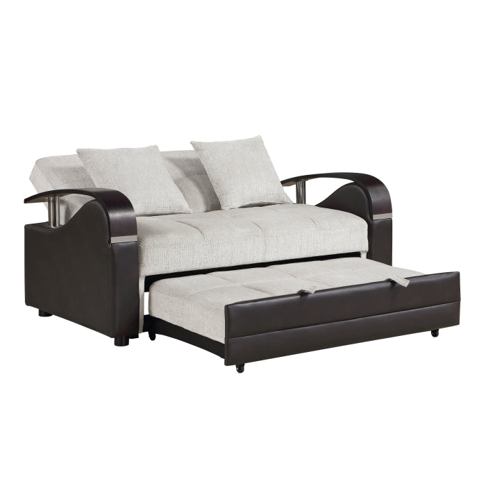 Hybrid Beige 2pc Set: Sofa, Love by Homelegance at Eve Furniture