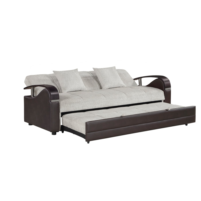 Hybrid Beige 2pc Set: Sofa, Love by Homelegance at Eve Furniture
