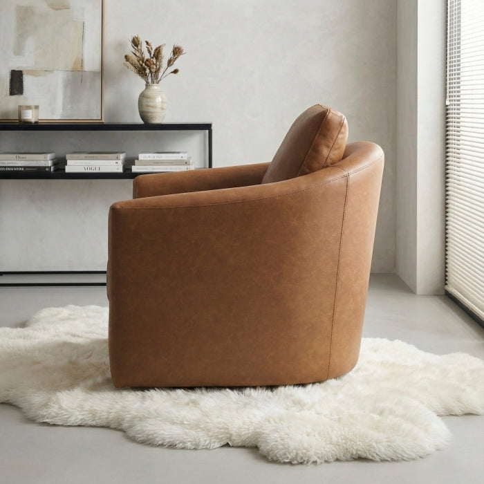 Vantage Dark Brown Swivel Chair by Homelegance at Eve Furniture