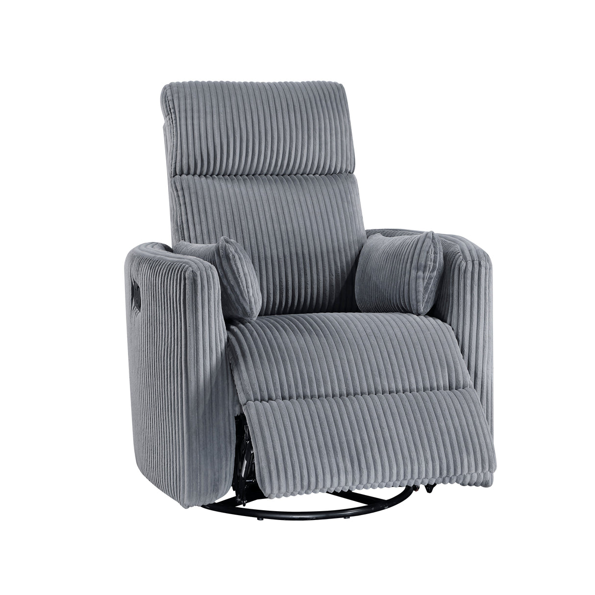 Traverse Gray Swivel Glider Reclining Chair