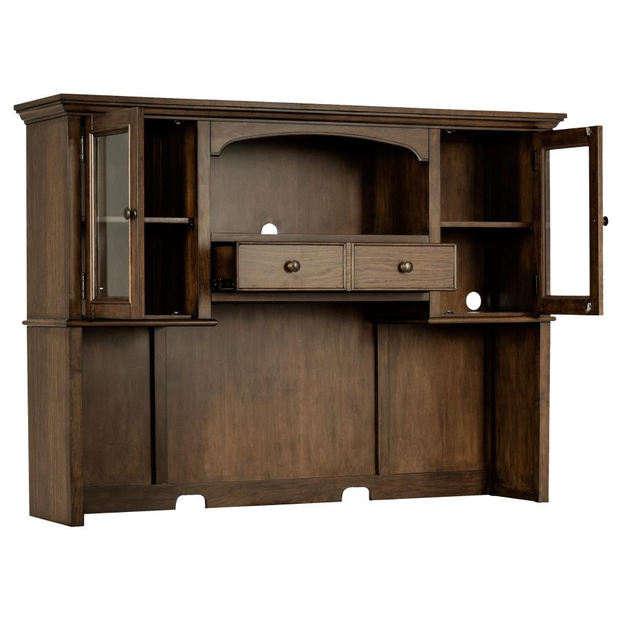Hartshill Burnished Oak 2-door Hutch with Shelves