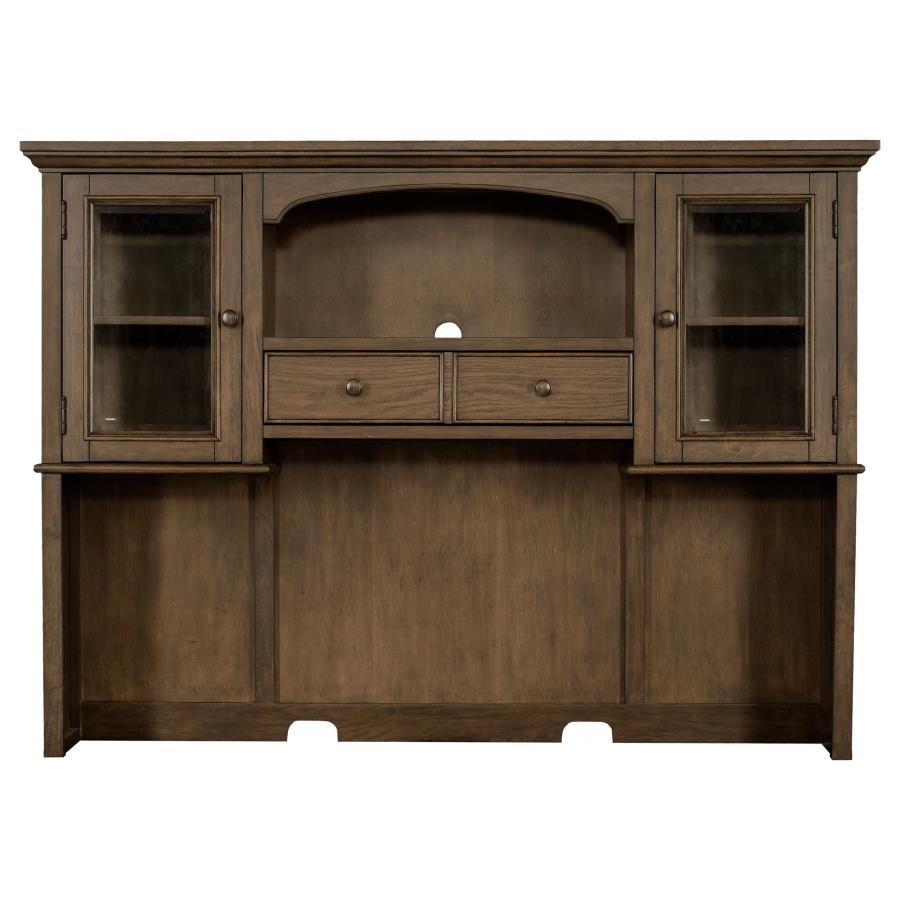 Hartshill Burnished Oak 2-door Hutch with Shelves
