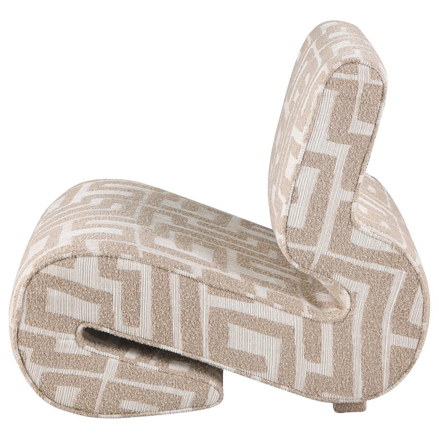 Eimer Camel Geometric Jacquard Accent Chair by Coaster at Eve Furniture