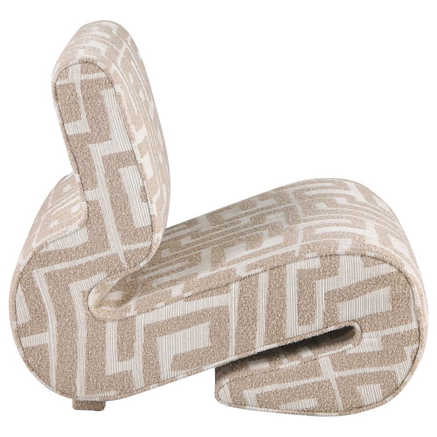 Eimer Camel Geometric Jacquard Accent Chair by Coaster at Eve Furniture