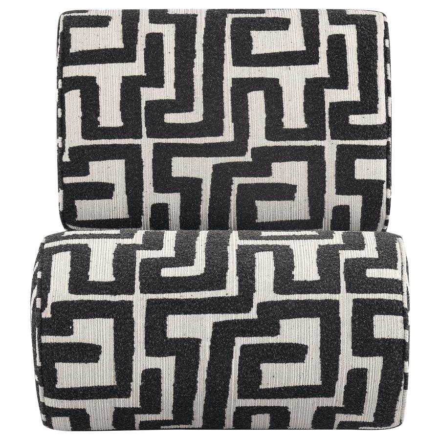 Eimer Black Geometric Jacquard Accent Chair by Coaster at Eve Furniture