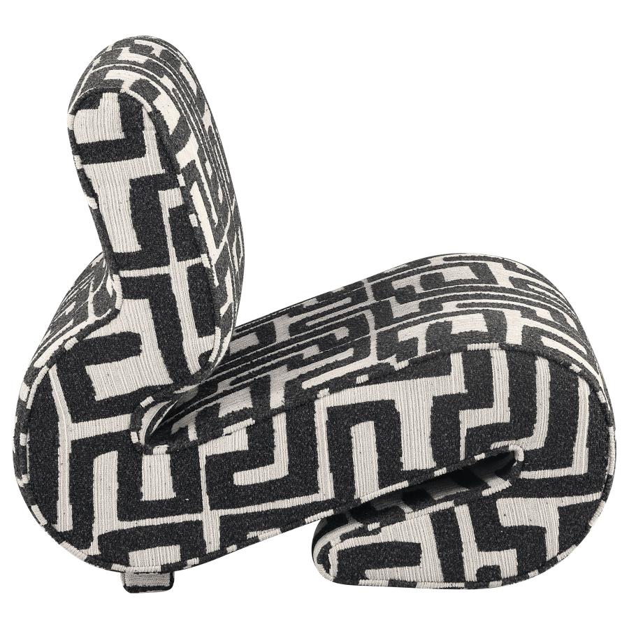 Eimer Black Geometric Jacquard Accent Chair by Coaster at Eve Furniture