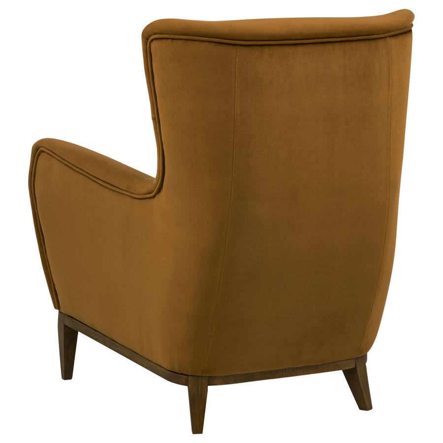 Catala Rust/Coffee Upholstered High Back Accent Chair by Coaster at Eve Furniture