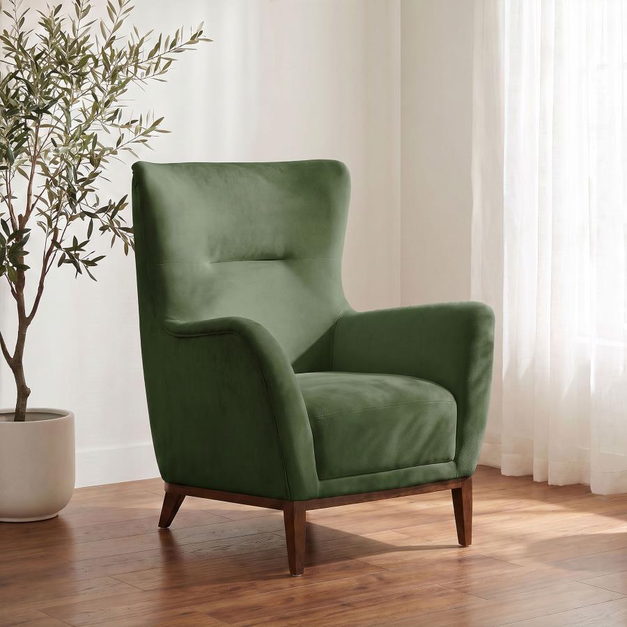 Catala Matcha/Coffee Upholstered High Back Accent Chair by Coaster at Eve Furniture