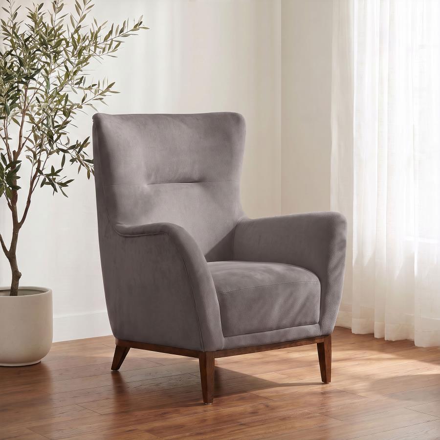 Catala Stone/Coffee Upholstered High Back Accent Chair by Coaster at Eve Furniture