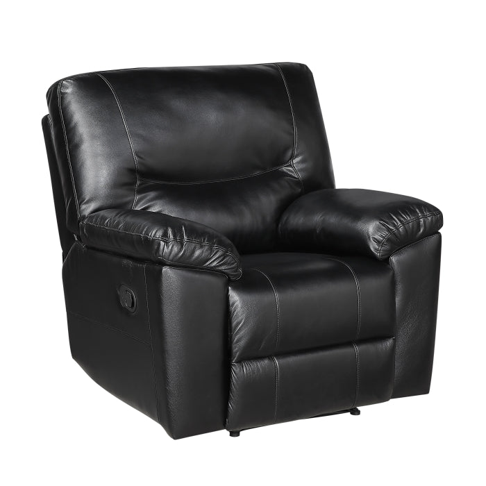 Maverick Black Reclining Chair by Homelegance at Eve Furniture