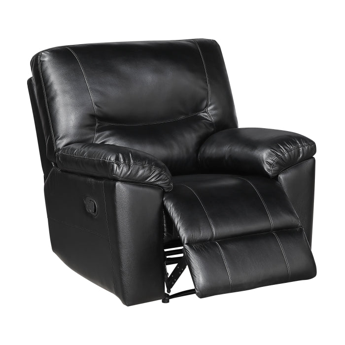Maverick Black Reclining Chair by Homelegance at Eve Furniture