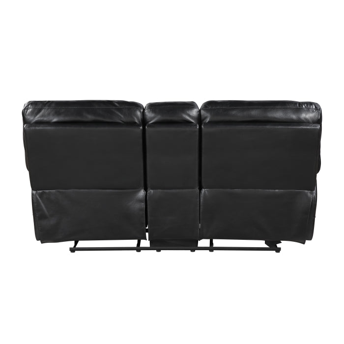 Maverick Black 2pc Set: Sofa, Love by Homelegance at Eve Furniture