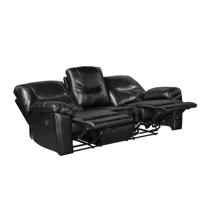 Maverick Black 2pc Set: Sofa, Love by Homelegance at Eve Furniture