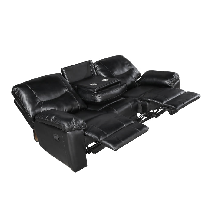 Maverick Black 2pc Set: Sofa, Love by Homelegance at Eve Furniture