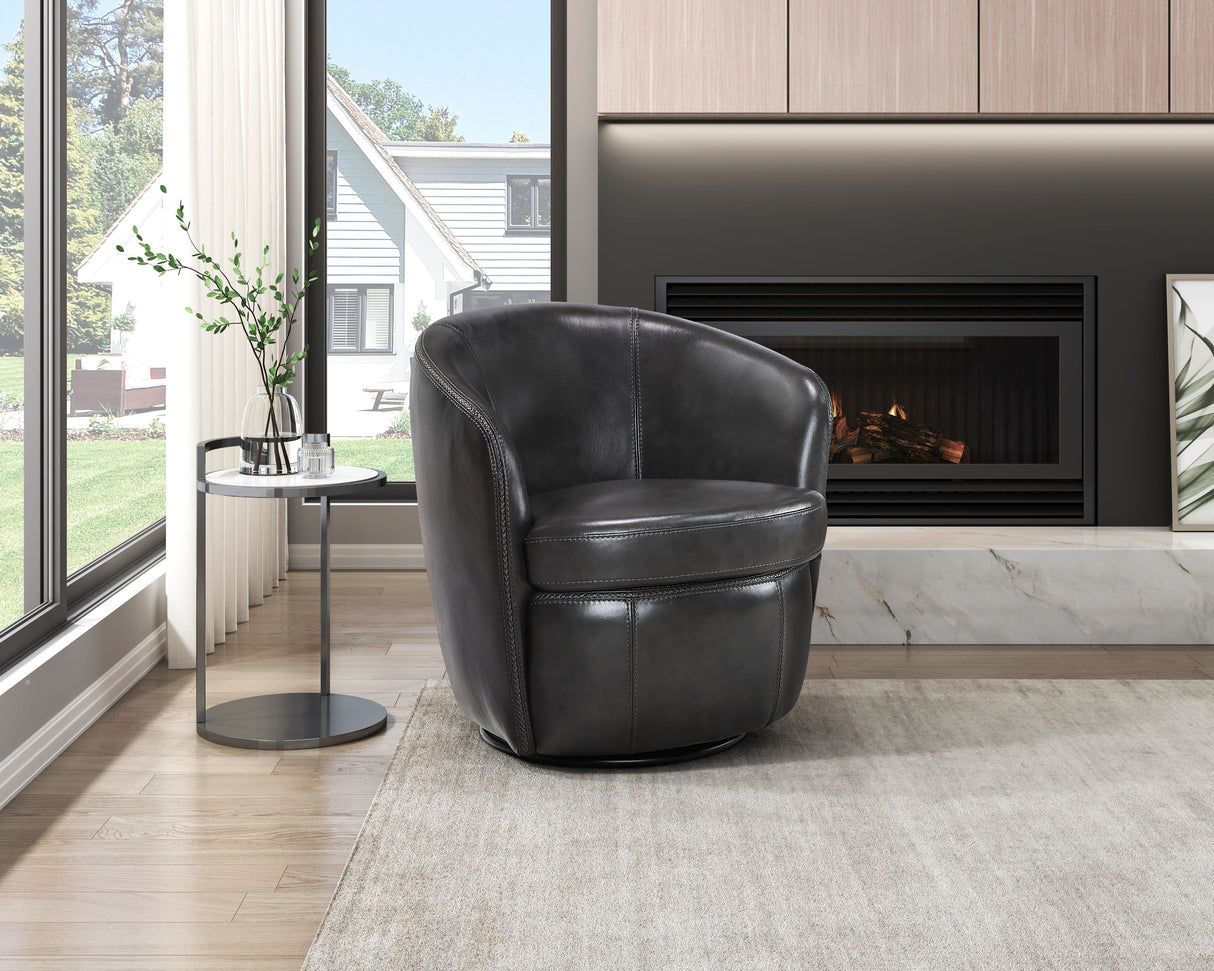 Tanner Smoky Gray Swivel Chair