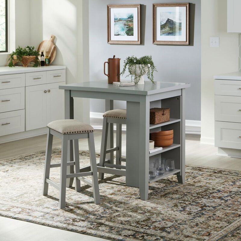 Oak Grey 3-Piece Dining Room Set