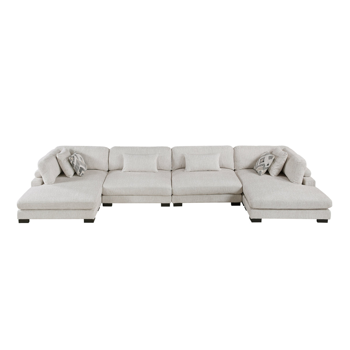 Tinley Beige Ottoman by Homelegance at Eve Furniture