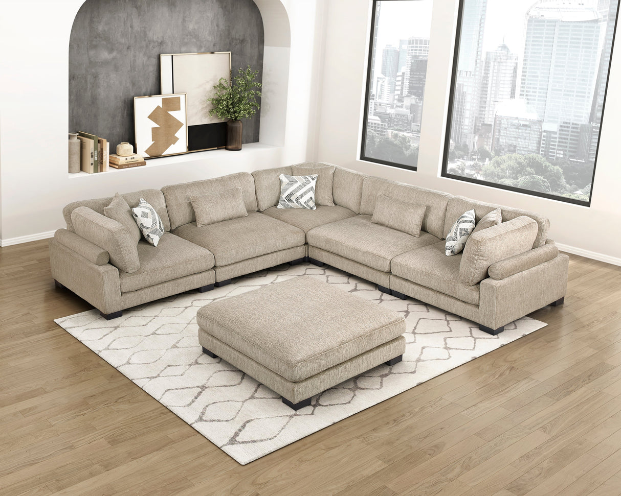 Tinley Brown Ottoman by Homelegance at Eve Furniture