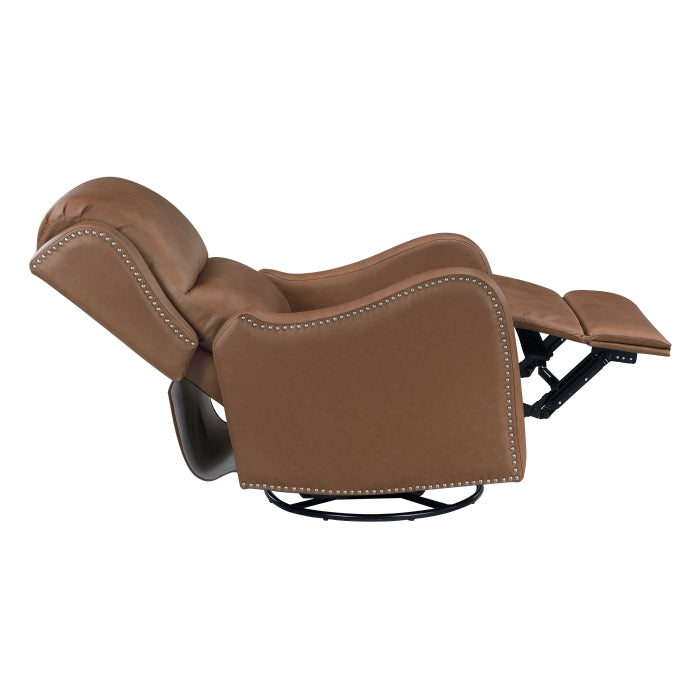 Regent Brown Swivel Glider Reclining Chair by Homelegance at Eve Furniture