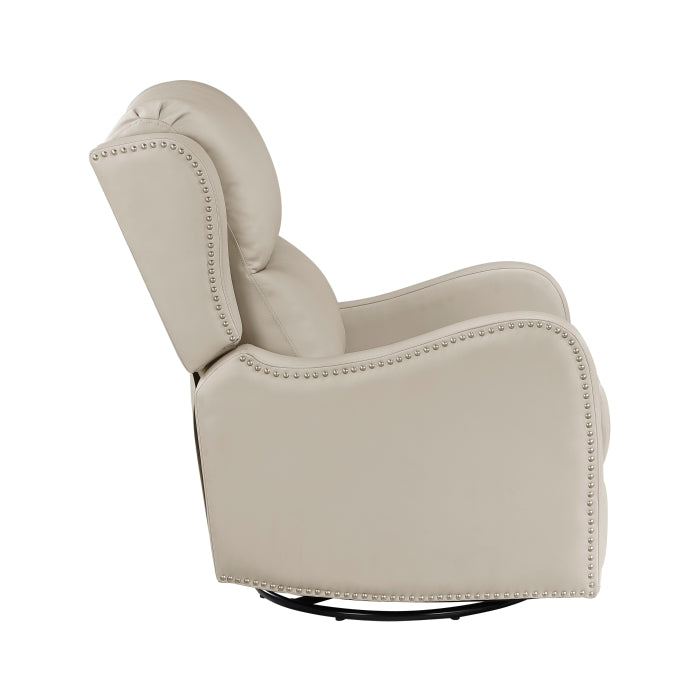 Regent Taupe Swivel Glider Reclining Chair by Homelegance at Eve Furniture