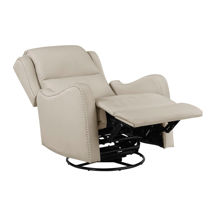 Regent Taupe Swivel Glider Reclining Chair by Homelegance at Eve Furniture