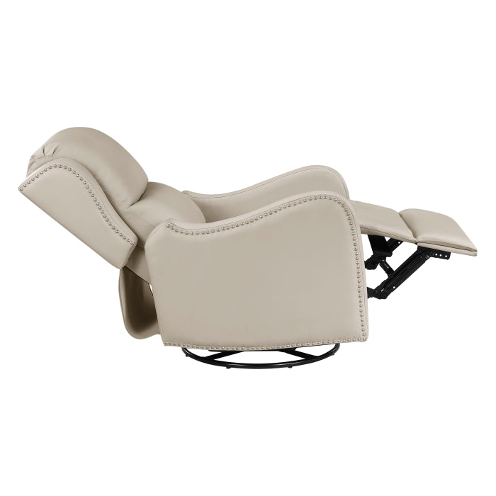 Regent Taupe Swivel Glider Reclining Chair by Homelegance at Eve Furniture