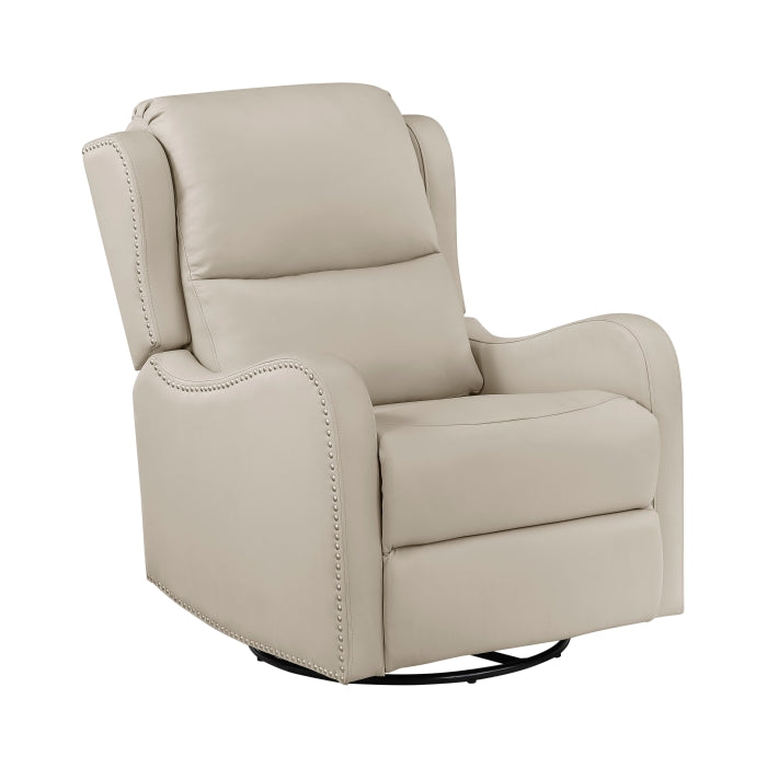Regent Taupe Swivel Glider Reclining Chair by Homelegance at Eve Furniture