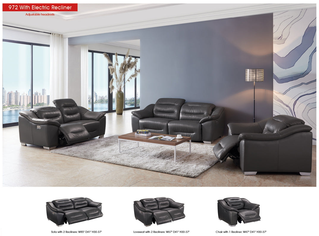 972 with 2 Electric Recliners by ESF Furniture at Eve Furniture