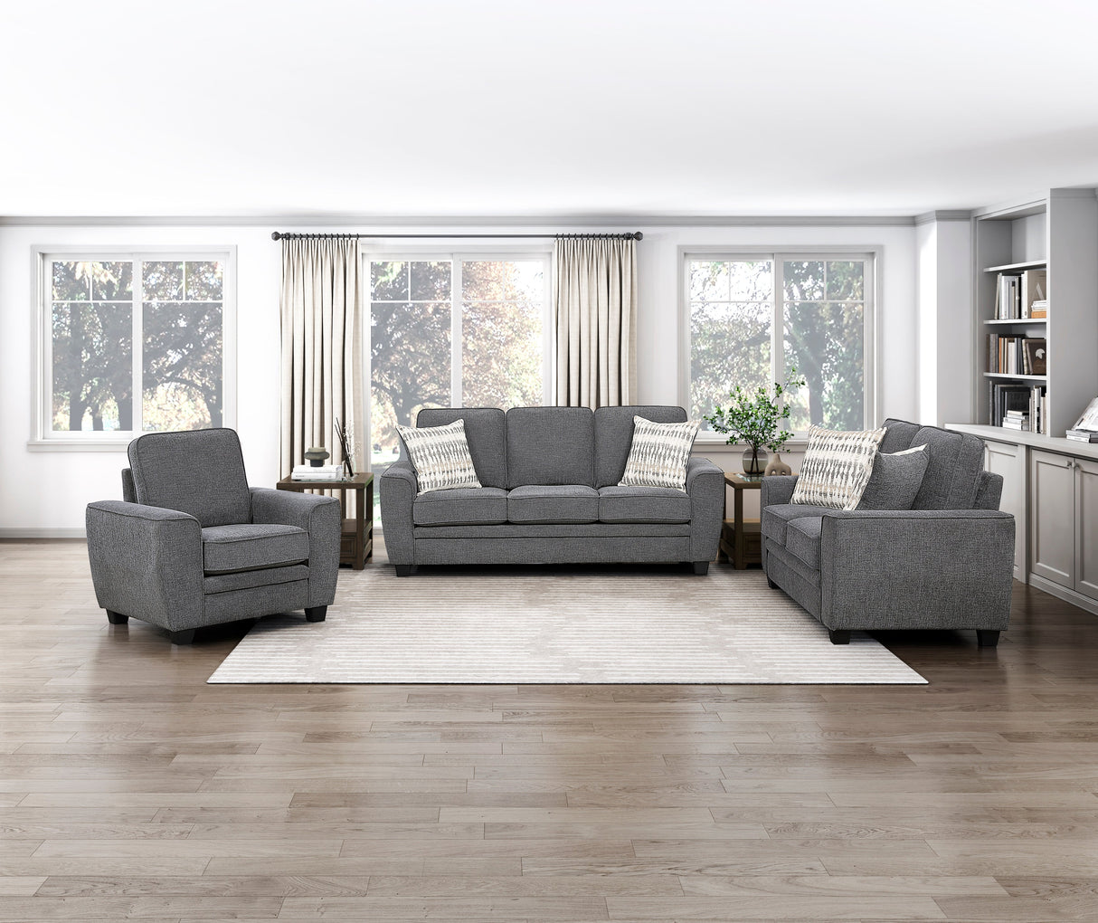 Zander Dark Gray Sofa by Homelegance at Eve Furniture
