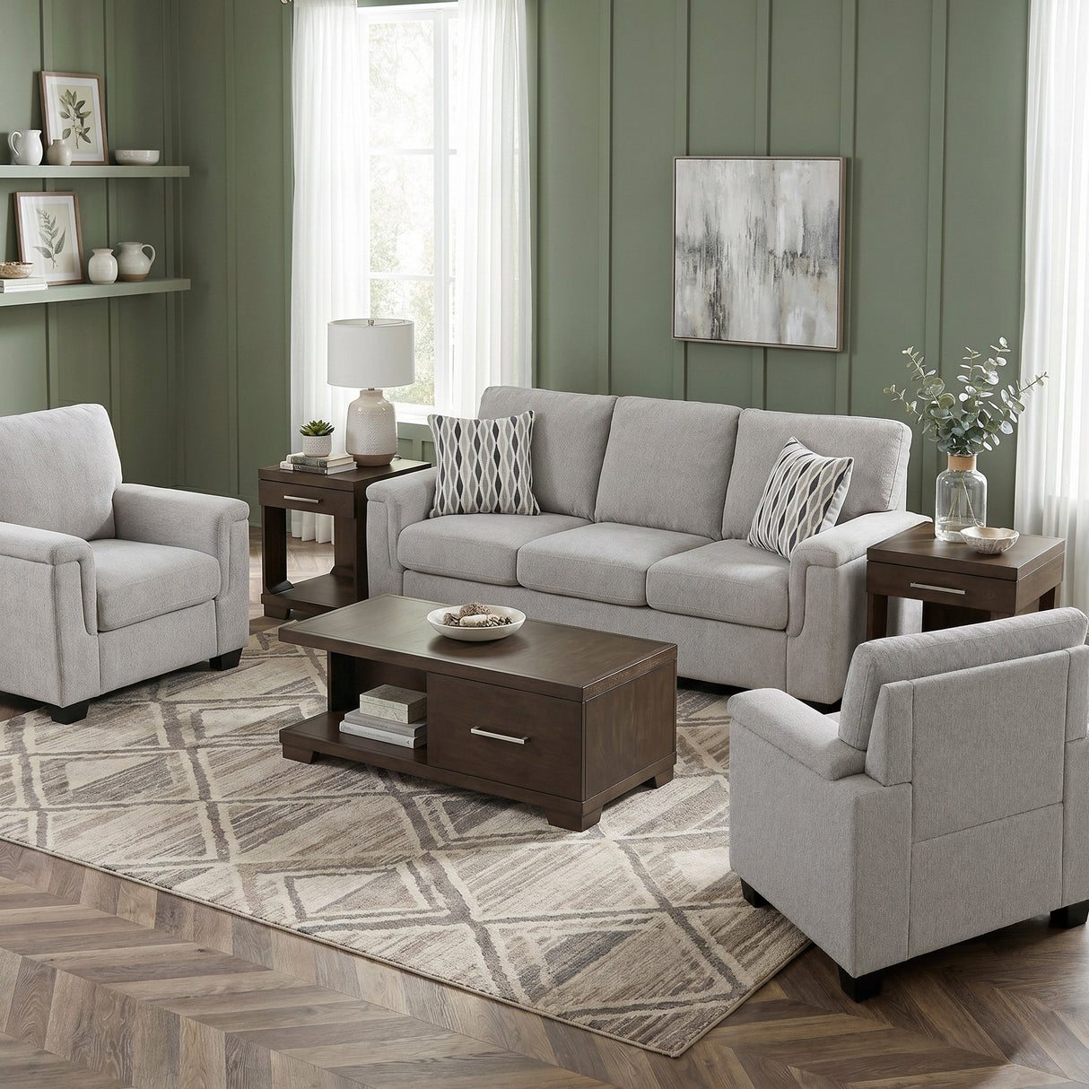 Chelsea Gray Sofa by Homelegance at Eve Furniture