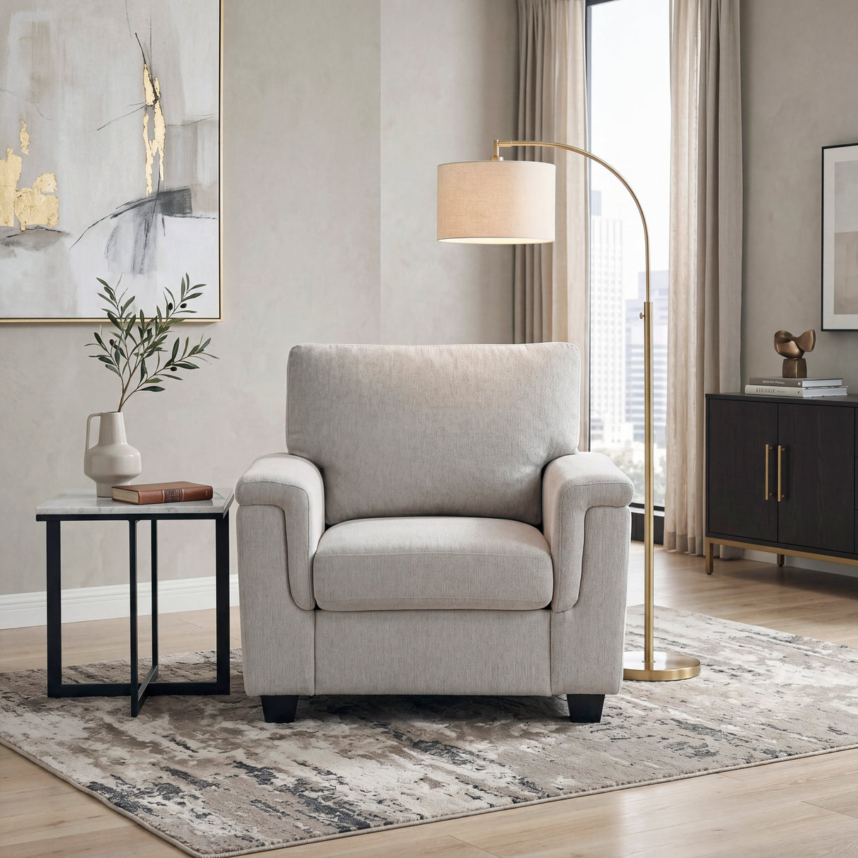 Chelsea Gray Chair by Homelegance at Eve Furniture