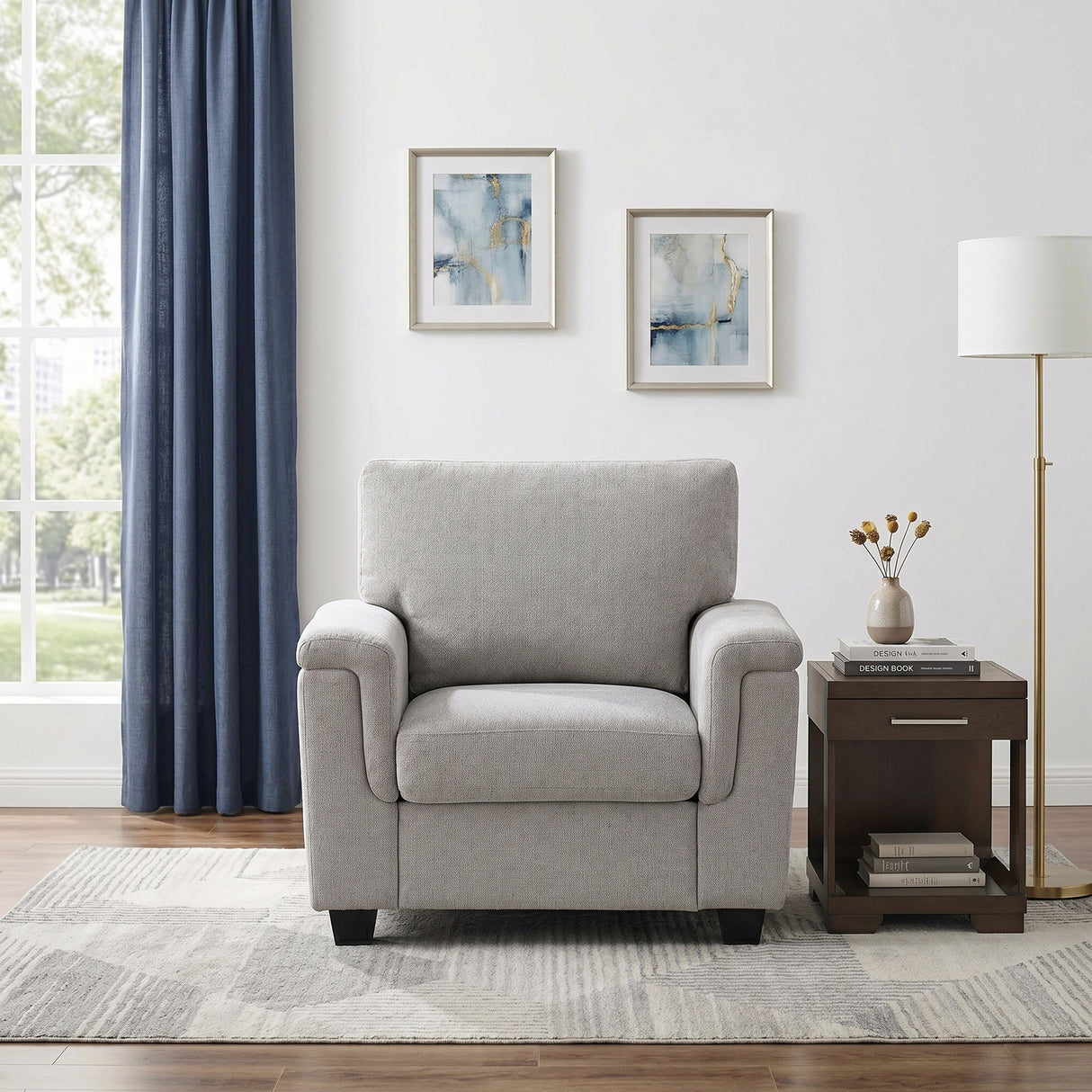 Chelsea Gray Chair by Homelegance at Eve Furniture