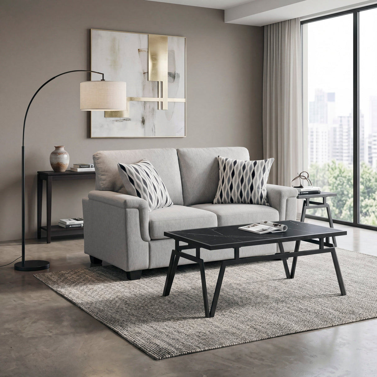 Chelsea Gray Loveseat by Homelegance at Eve Furniture