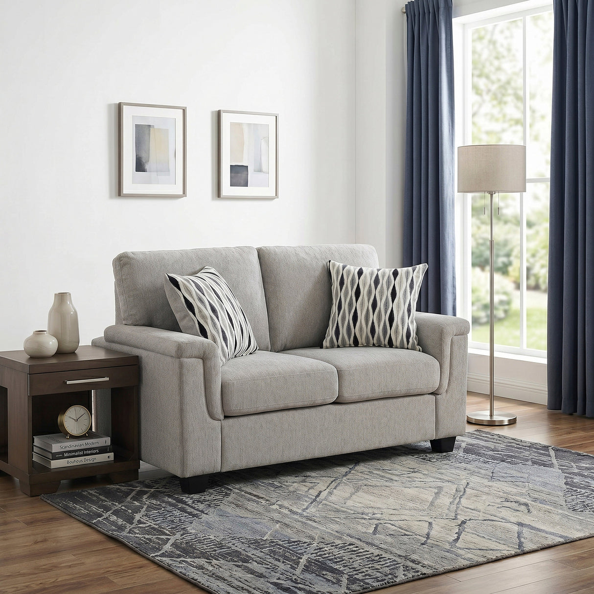 Chelsea Gray Loveseat by Homelegance at Eve Furniture