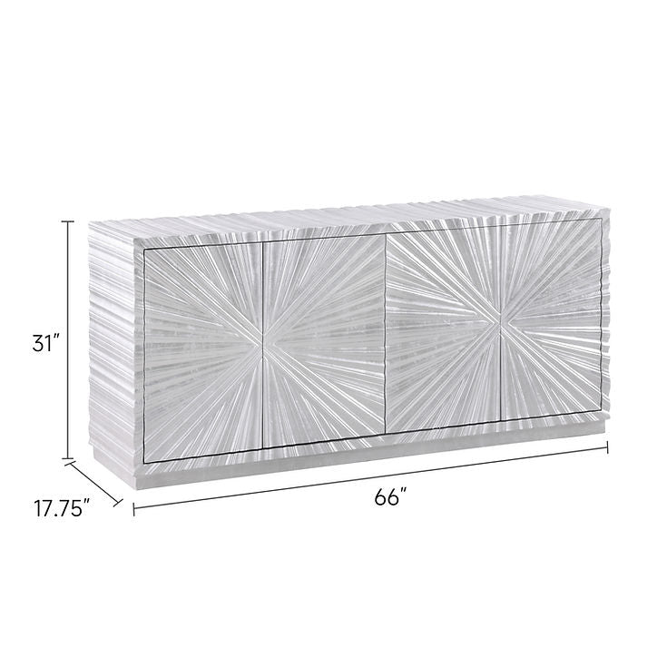 Selene Silver Leaf Console Table by New Era Innovations at Eve Furniture