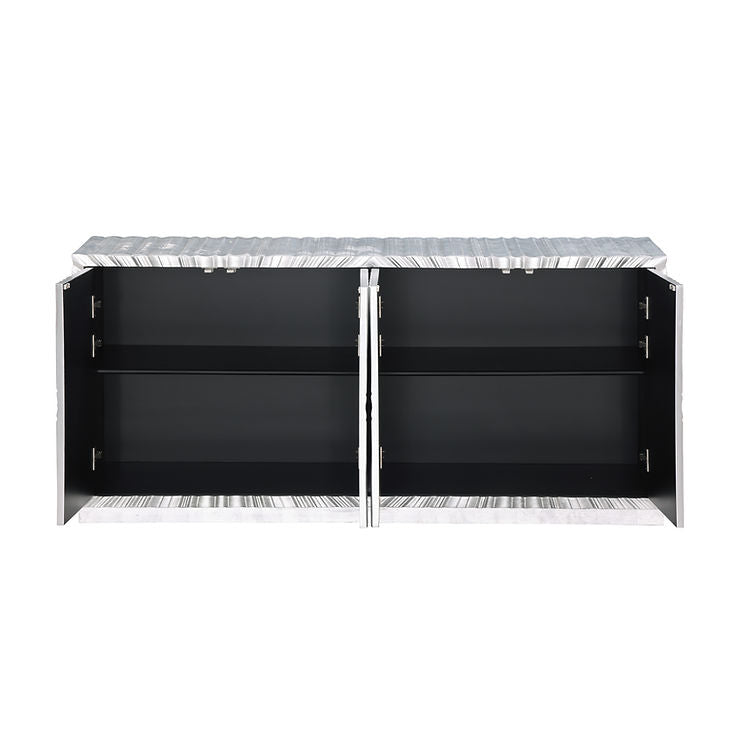 Selene Silver Leaf Console Table by New Era Innovations at Eve Furniture